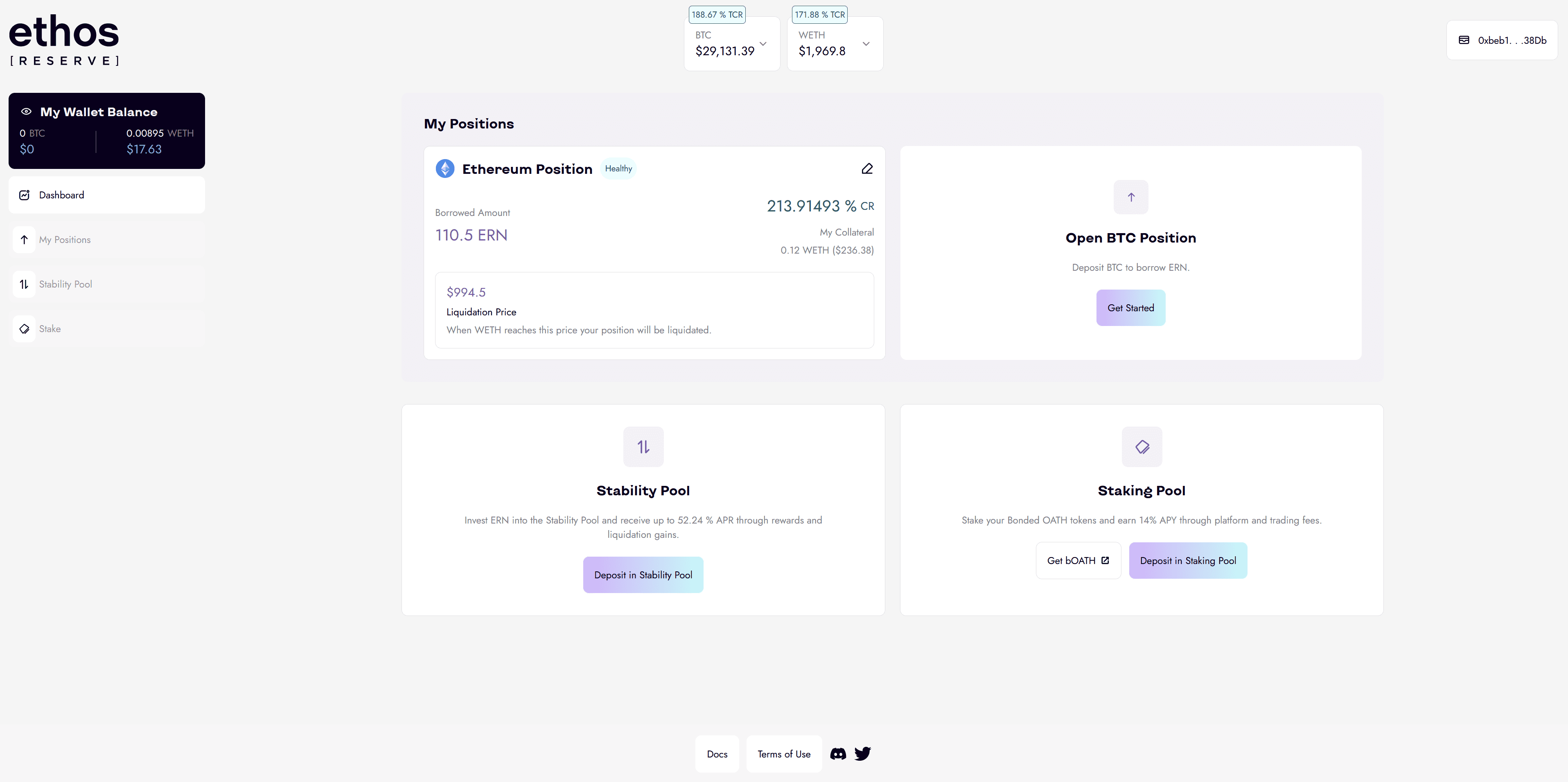 Ethos_Documentation_EarningYield_Dashboard Ethos Documentation Earning Yield Dashboard