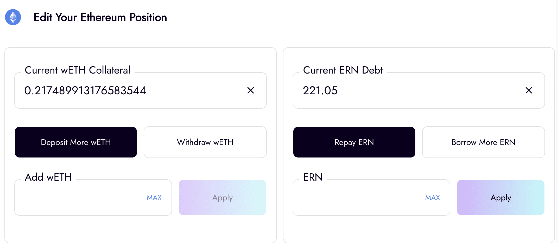 Ethos_Documentation_EditPosition Ethos Documentation Ethereum Position Editing