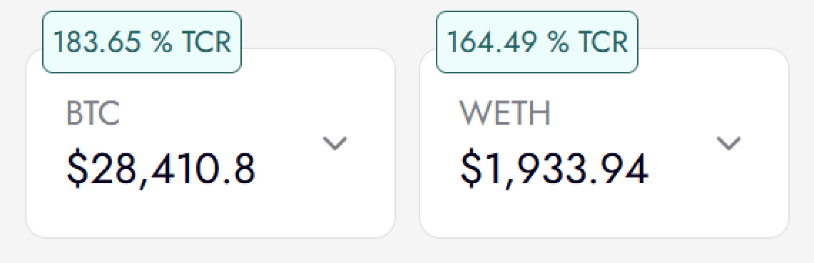 Ethos_Documentation_NavigatingDashboard_BCTETH_TCR Ethos Documentation Dashboard Bitcoin Ethereum Total Collateral Ratio