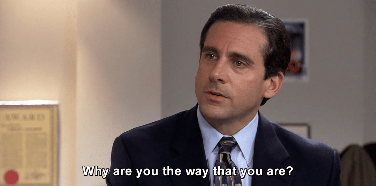 EthosReserve_GuestBlog_CDP_10.2023_AskingWhy TV character Michael Scott asking "why" on The Office.